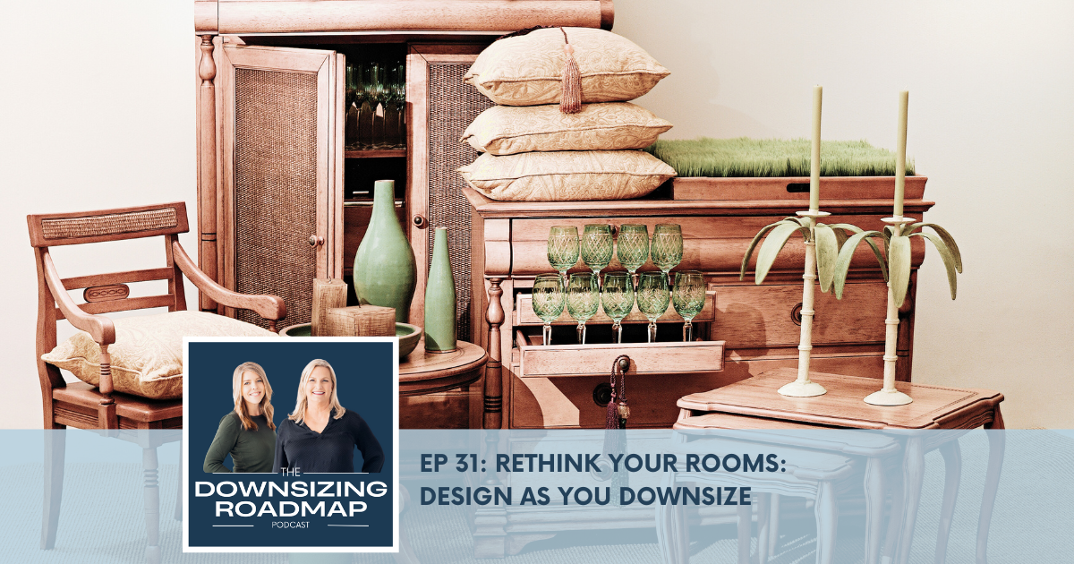 Repurposed furniture and décor in a cozy downsized home